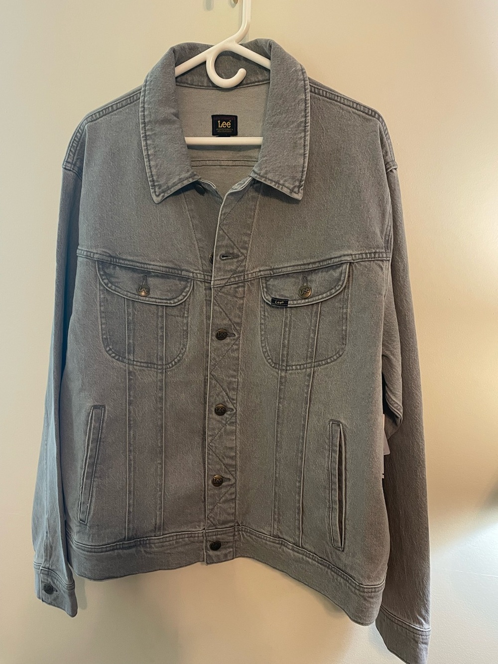 MEN'S Lee REGULAR FIT DENIM RIDER™ JACKET SIZE XL COLOR GREY
